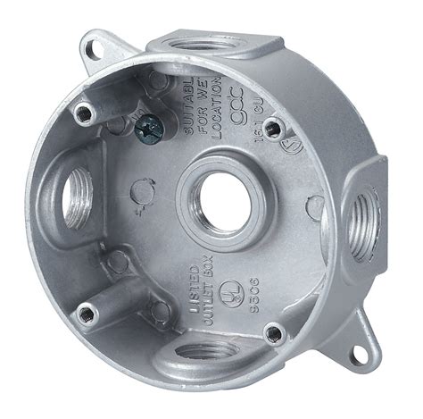 electrical round junction box|shallow outdoor round electrical box.